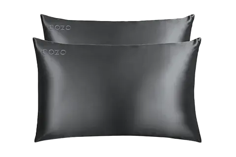 COZO Charcoal Vegan Eucalyptus Silk Pillowcase