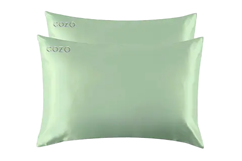 COZO Green Vegan Eucalyptus Silk Pillowcase
