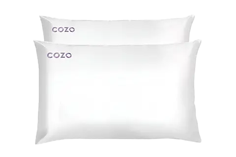 Two White Vegan Eucalyptus Pillowcases