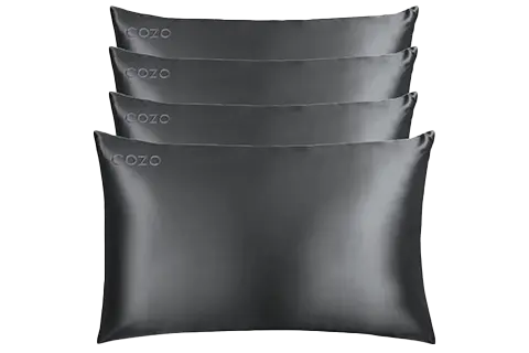 COZO Charcoal Vegan Eucalyptus Silk Pillowcase