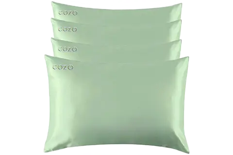 COZO Green Vegan Eucalyptus Silk Pillowcase