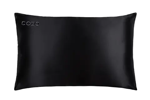 COZO Black Mulberry Silk Pillowcase
